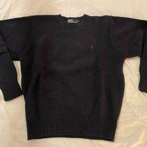 Polo by Ralph Lauren blue wool crewneck sweater